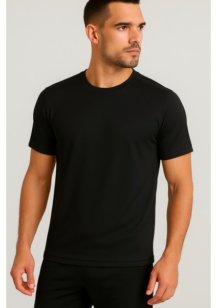 Kaelaurean Erkek Performans Spor Tişört Hızlı Kuruyan Esnek ve Dayanıklı Kumaş Nem Emici Spor T-Shirt