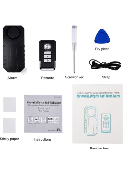 Ht-53 Motosiklet Bisiklet Alarmı Uzaktan Kumandalı 113DB Su Geçirmez Kablosuz Hırszlık Koruması Alarm Bisiklet Araba Scooter Pilli fiyatları