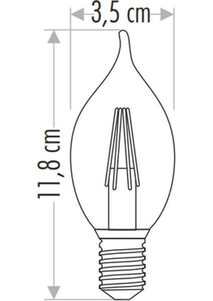 Cata Ct 4062 4W LED Flament Ampul 3200K Günışığı E14 Duy