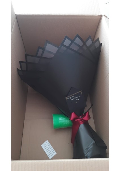 90 Lı Isteme Söz Nişan Solmayan Gül Buketi Bordo Dışı Siyah