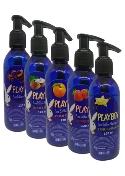 Pure Edible Massage Oil 120 ml Masaj Yağı 5 Koku 5 Tat