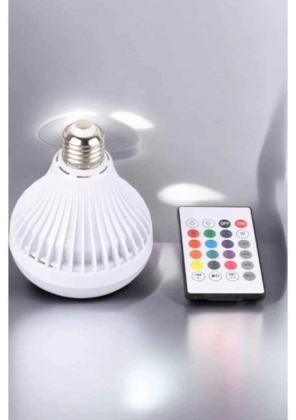 Kablosuz Bluetooth Hoparlör LED Lamba