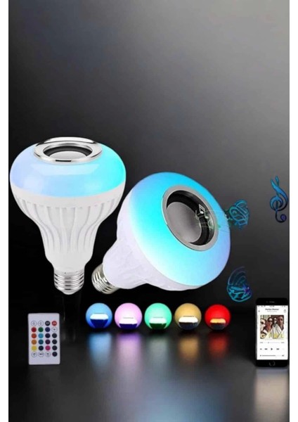 Kablosuz Bluetooth Hoparlör LED Lamba