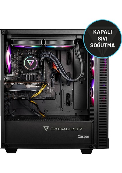 Excalibur E65L.144F-DFT0X-0RD Intel Core I5-14400F 32GB RAM 1TB SSD Nvidia Geforce RTX 5060TI Freedos Masaüstü Bilgisayar