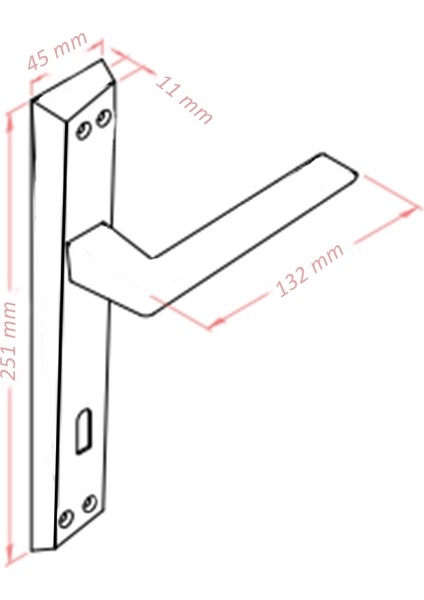 Kapı Kolu ve Kilit Seti, Lusso Siyah Aynalı Wc Kapı Kolu ve 40X23MM Siyah Wc Gömme Kilit Set modelleri