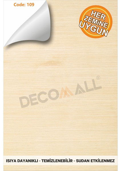 Code 109 Suya Dayanıklı Mutfak Banyo Zemin Mermer Mobilya Fayans Yapışkanlı Folyo Kaplama