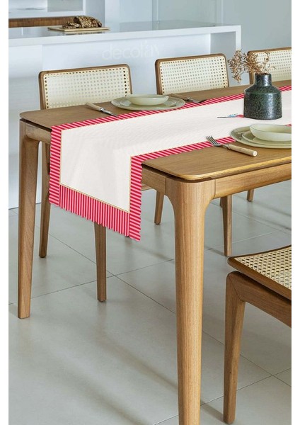 Dekoratif Kenar Kuş Tasarım Dijital Baskılı Dikişsiz Lazer Kesim Runner - 48X132CM
