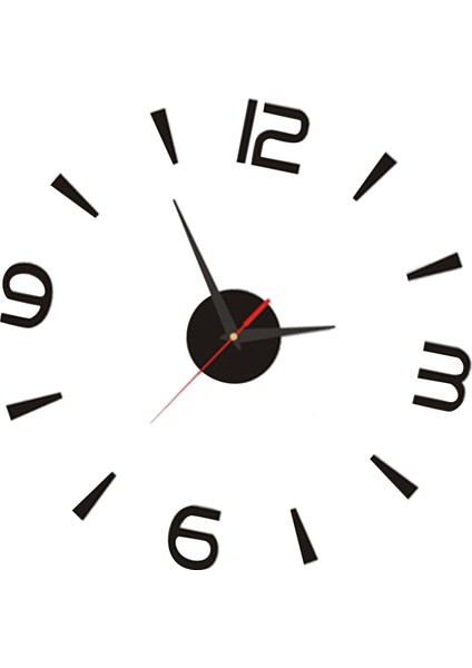 Kendin Yap Duvar Saati 40CM Küçük Siyah Modern Basit Avrupa Tarzı Sessiz Akrilik Çerçevesiz Kendin Yap 3D Duvar Saati (Yurt Dışından) fiyatları