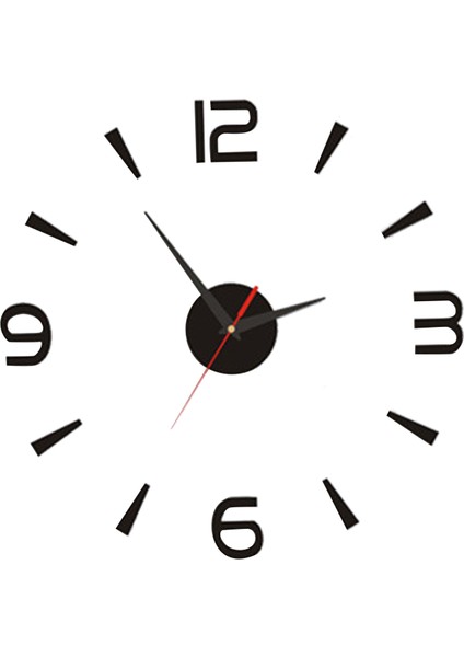 Kendin Yap Duvar Saati 40CM Küçük Siyah Modern Basit Avrupa Tarzı Sessiz Akrilik Çerçevesiz Kendin Yap 3D Duvar Saati (Yurt Dışından) modelleri