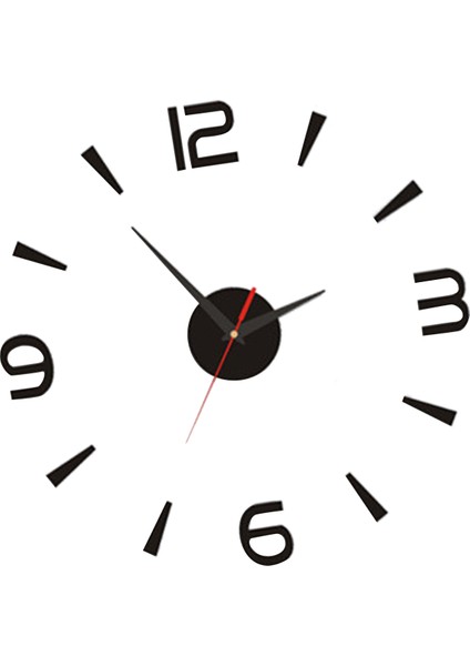 Kendin Yap Duvar Saati 40CM Küçük Siyah Modern Basit Avrupa Tarzı Sessiz Akrilik Çerçevesiz Kendin Yap 3D Duvar Saati (Yurt Dışından) fırsatları