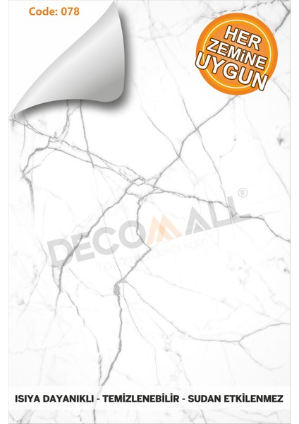 Code 78 Suya Dayanıklı Mutfak Banyo Zemin Mermer Mobilya Fayans Yapışkanlı Folyo Kaplama fiyatları