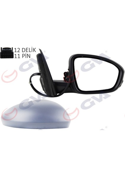 Diş Dikiz Aynasi Sağ Megane 15 Elektrikli Isitmali Katlanir Sinyalli Sensörlü Astarli Konveks VM-6142EBFPSR Gnzrz