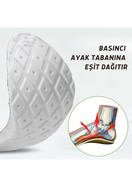 Rahat ve Konforlu Spor Ayakkabı Tabanı, Beyaz, Poliüretan, 42-43 Numara, 1 Çift