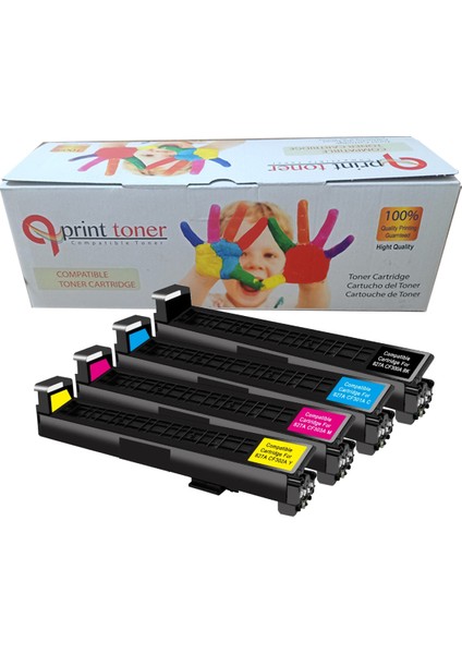 Toner Hp 827A CF300A Muadil Toner Set 4 Renk M880Z A2W75A A2W76A