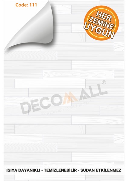 Code 111 Suya Dayanıklı Mutfak Banyo Zemin Mermer Mobilya Fayans Yapışkanlı Folyo Kaplama