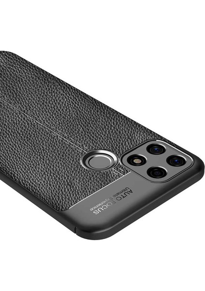 Oppo A15S Uyumlu Kamera Korumalı Deri Görünümlü Silikon Kılıf indirimleri