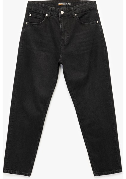 Pamuklu Normal Bel Loose Fit Jean Pantolon - Steve Jean