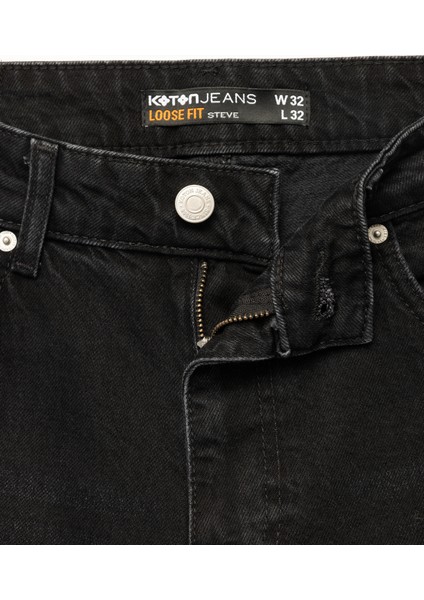 Pamuklu Normal Bel Loose Fit Jean Pantolon - Steve Jean fırsatları