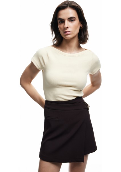 Pamuklu Slim Fit Kısa Kollu Bisiklet Yaka Basic Tişört