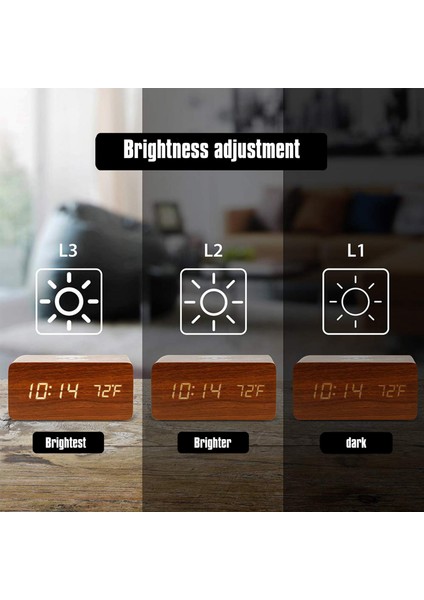 Kablosuz Şarjlı Dijital Çalar Saat Led Masa Çalar Saat Sıcaklık Göstergesi (Yurt Dışından) fırsatları