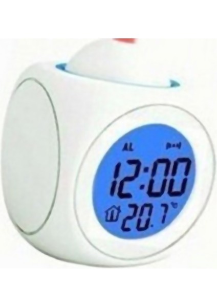 Projektör Masa Saati Çok Işlevli Plastik Usb Şarj Led Ses Fonksiyonlu Projeksiyon Çalar Saat Yatak Odası Beyaz (Yurt Dışından) fiyatları