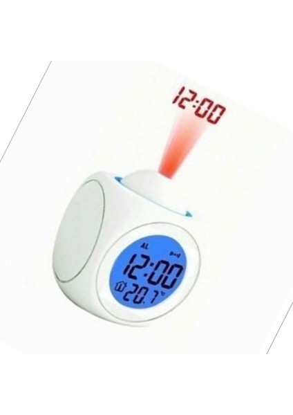 Projektör Masa Saati Çok Işlevli Plastik Usb Şarj Led Ses Fonksiyonlu Projeksiyon Çalar Saat Yatak Odası Beyaz (Yurt Dışından) fırsatları