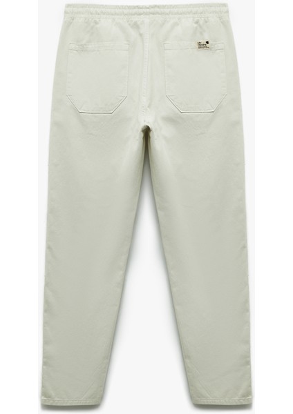 Cep Detaylı Pamuklu Gabardin Beli Bağcıklı Pantolon fırsatları