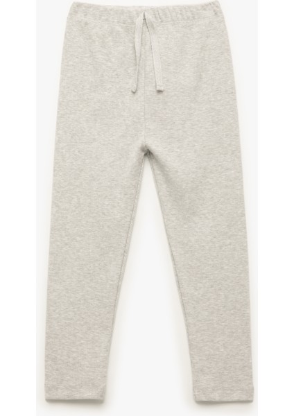 Pamuklu Kaşkorse Beli Lastikli Basic Uzun Tayt