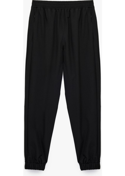 Yüksek Bel Rahat Kesim Fermuarlı Cepli Jogger Spor Eşofman Altı