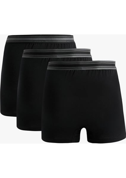 Çizgili Lastik Detaylı Pamuklu 3'lü Boxer Seti fiyatları