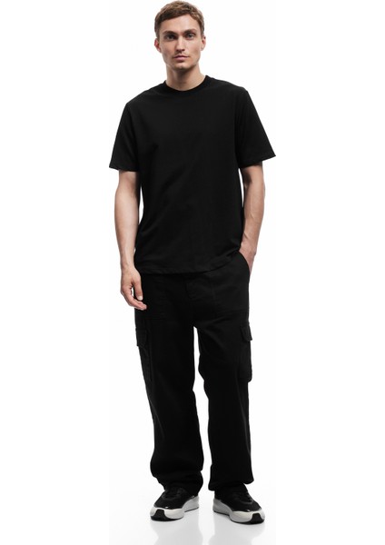 Kısa Kollu Bisiklet Yaka Regular Fit Pamuklu Tişört fiyatları