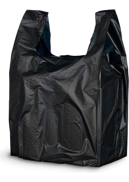 Siyah Hışır Atlet Poşet Market Manav Poşeti Çöp Poşeti Kalın Büyük Boy 1 kg