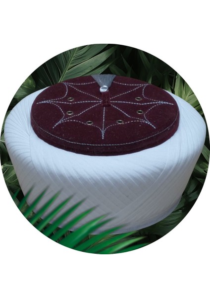 Lüks Sarık,imam Sarığı,namaz Sarığı,cami Sarığı,bordo SARIK,FES,TAKKE,S230