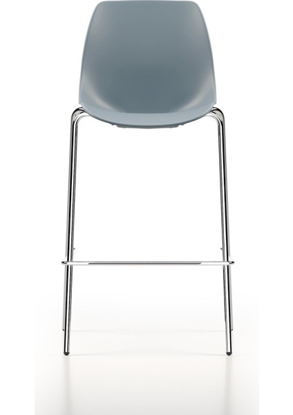 Surf Bar Sandalyesi, Krom Ayak & Mavi