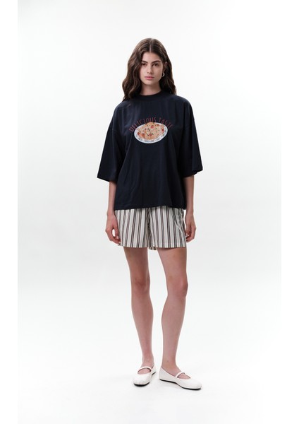 Baskılı Kısa Kol T-Shırt Pasta modelleri