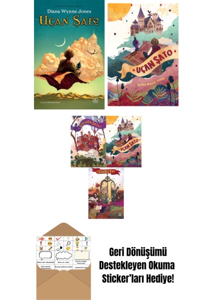 Uçan Şato – Yürüyen Şato Serisi 2 (Ciltli) + Uçan Şato + Diana Wynne Jones Üçlü Kitap Seti: Yürüyen Şato – Uçan Şato – Sihirli Ev