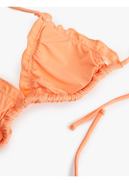 Boyundan Bağlamalı Fırfırlı Üçgen Bikini Üstü fiyatları