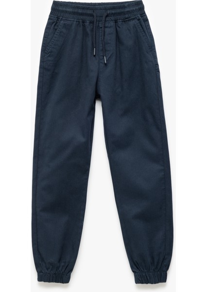Beli Bağcıklı Cep Detaylı Pamuklu Gabardin Jogger Pantolon