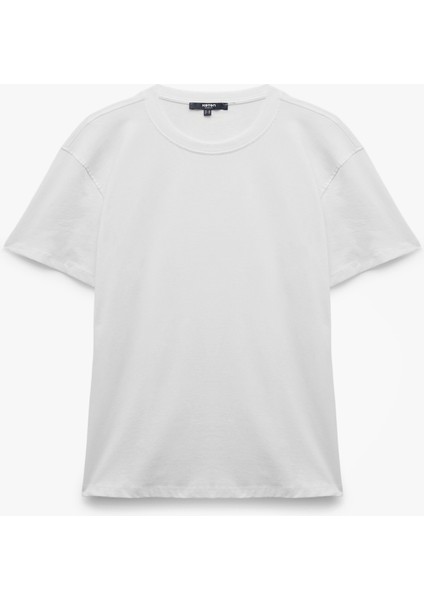 Pamuklu Kısa Kollu Bisiklet Yaka Erkek Basic Tişört modelleri