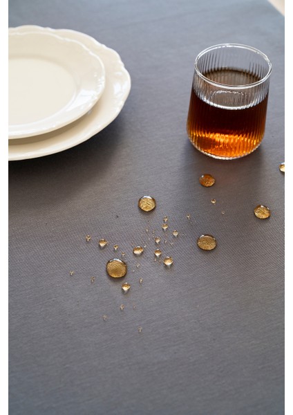 Florita Antrasit Punch Işlemeli Dertsiz Leke Tutmaz Masa Örtüsü 160X220 cm indirimleri