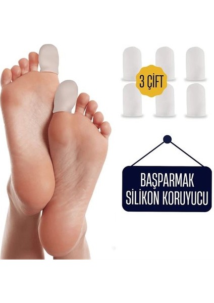 6 Adet Baş Parmak İçin Silikon Koruyucu - Emy6228-3316