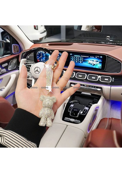 Gıoıo Yeni Yüksek Dereceli Elmas Taklidi Tavşan Anahtarlık Kolye Moda Tam Elmas Anahtarlık Çanta Çekicilik Araba Anahtarlık (Yurt Dışından)