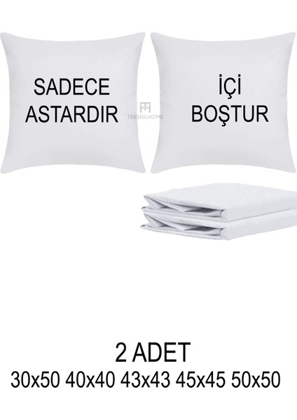| 2 Adet Fermuarlı Kırlent Iç Astarı 5 Ebat Kırlent Içi Yastık Kılıf Astar Milt 30X50