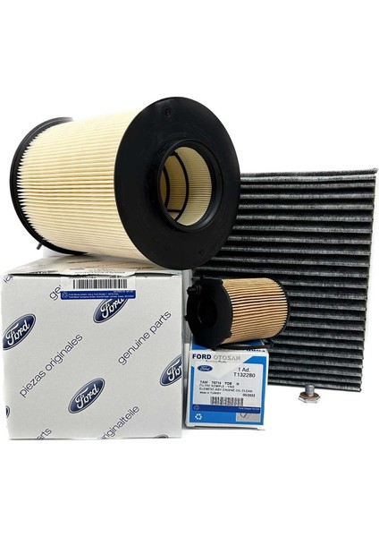 Ford Focus 3 1.6 Tdci Dizel Filtre Bakım Seti 2011-2018 Hava+Yağ+Karbonlu Polen Filtresi