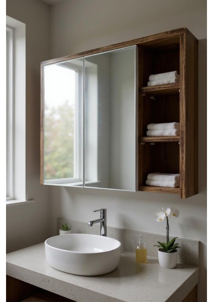 Iki Kapaklı Banyo Dolabı