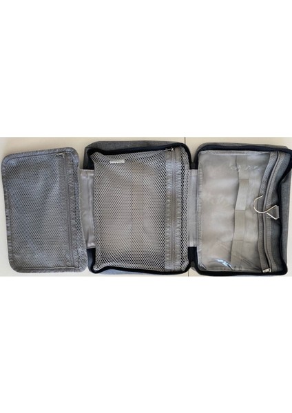 Şık Gri Seyahat Makyaj Çantası, Hafif ve Kullanışlı Tasarım modelleri
