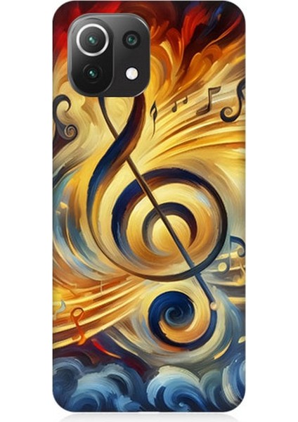 Xiaomi Mi 11 Lite Uyumlu Müzikte Alevin Gücü Desenli Silikon Kılıf
