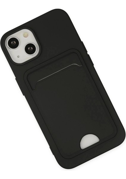 Newface iPhone 14 Plus Kılıf Kelvin Kartvizitli Silikon - Siyah modelleri