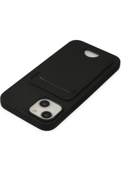 Newface iPhone 14 Plus Kılıf Kelvin Kartvizitli Silikon - Siyah indirimleri