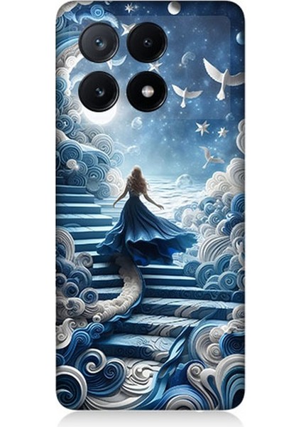 Xiaomi Poco X6 Pro Uyumlu Gökyüzü Merdiveni Kadın Desenli Silikon Kılıf